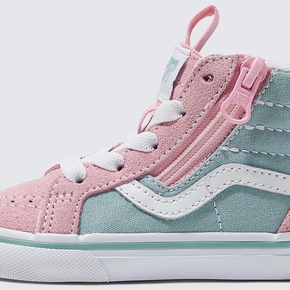 Vans Kids High-Top Sneakers - Pink and Grey